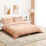 vidaXL Ensemble de housse de couette rose 200x200 cm Coton