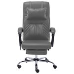 vidaXL Chaise de bureau de massage Anthracite Similicuir