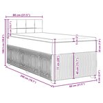 vidaXL Sommier à lattes de lit et matelas Vert foncé 80x200 cm Velours