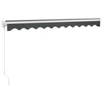 vidaXL Auvent rétractable anthracite 3x2 5 m tissu et aluminium