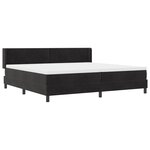 Lit Box Spring vidaXL avec Matelas Noir 200x200 cm Velours