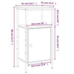 vidaXL Table de chevet sonoma gris 41x31x80 cm bois d'ingénierie