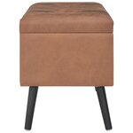 vidaXL Tabourets de rangement lot de 3 Marron Similicuir