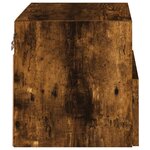 vidaXL Meuble TV mural chêne fumé 40x30x30 cm bois d'ingénierie