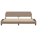 vidaXL Cadre de lit sans matelas cappuccino 200x200 cm similicuir