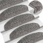 vidaXL Tapis d'escalier 15 Pièces gris 65x21x4 cm