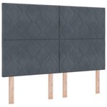 Lit Box Spring avec Matelas VidaXL Gris Foncé 140x200 cm Velours