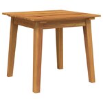 Chaises de jardin vidaXL avec table 3 Pièces Noir et Blanc en acacia massif