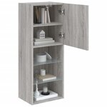 vidaXL Meuble TV avec lumières LED sonoma gris 40 5x30x102 cm