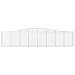 vidaXL Paniers à gabions arqués 10 Pièces 400x30x80/100 cm Fer galvanisé