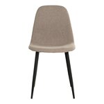 2 chaises de salle à manger en polyester pierre avec pieds noirs