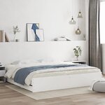 vidaXL Cadre de lit avec tiroirs sans matelas blanc 180x200 cm