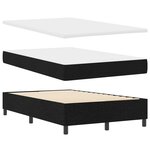 vidaXL Lit box spring avec matelas & LED Noir 120x190 cm Tissu