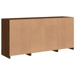 vidaXL Buffet avec lumières LED chêne marron 142 5x37x67 cm