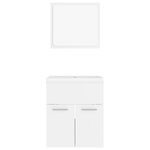 vidaXL Ensemble de meubles de salle de bain Blanc Aggloméré