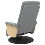 vidaXL Fauteuil inclinable avec repose-pieds gris clair tissu