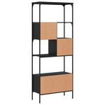 vidaXL Bibliothèque 5 niveaux noir 76x33x188 5 cm bois d'ingénierie