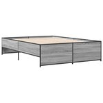 vidaXL Cadre de lit sans matelas sonoma gris 120x190 cm