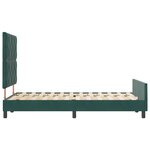 Cadre de lit vidaXL Vert foncé 120x190 cm en Velours