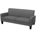 vidaXL Ensemble de canapés 2 Pièces Tissu Gris foncé