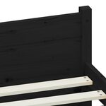 vidaXL Cadre de lit Noir Bois massif 90x200 cm