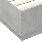 vidaXL Cadre de lit avec lumières LED gris béton 180x200 cm