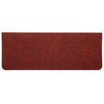 vidaXL Tapis d'escalier autocollants 15 Pièces 65x24 5x3 5 cm Rouge