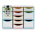 Moule De Classement Storebox Multi 11 Tiroirs Black Office - Blanc/arlequin - Exacompta