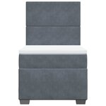 vidaXL Sommier à lattes de lit avec matelas Gris foncé 100x200 cm