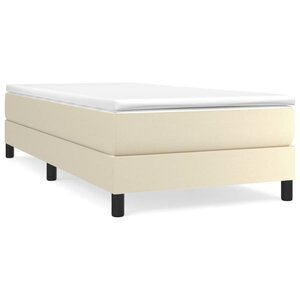 vidaXL Sommier à ressorts de lit Crème 90x190 cm Similicuir