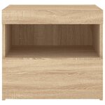 vidaXL Tables de chevet et lumières LED 2 Pièces chêne sonoma 50x40x45 cm