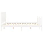vidaXL Cadre de lit sans matelas blanc 160x200 cm bois de pin massif