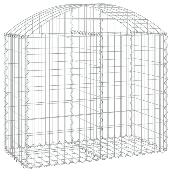 vidaXL Panier de gabions arqué 100x50x80/100 cm Fer galvanisé