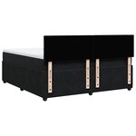vidaXL Sommier à lattes de lit avec matelas Noir 180x200 cm Velours