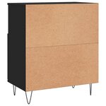 vidaXL Buffet Noir 60x35x70 cm Bois d'ingénierie