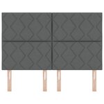 Tête de lit LED vidaXL design à blocs de diamant gris foncé 160 cm Tissu
