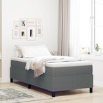 vidaXL Lit Boxspring GRIS 90x200 cm Tissu en Velours Côtelé