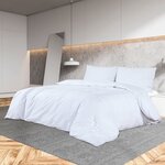vidaXL Ensemble de housse de couette Blanc 135x200 cm Coton