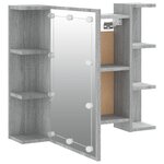 vidaXL Armoire à miroir avec LED Sonoma gris 70x16 5x60 cm
