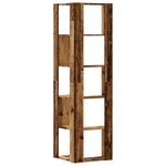 vidaXL Bibliothèque d'angle à 5 niveaux vieux bois bois d'ingénierie