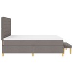 Lit à sommier tapissier vidaXL avec matelas et banc Taupe 180x200 cm en tissu