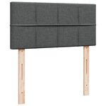 vidaXL Sommier à lattes de lit avec matelas Gris foncé 80x200 cm Tissu
