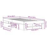 vidaXL Cadre de lit sans matelas chêne marron 100x200 cm