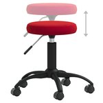 vidaXL Chaise de salle à manger Rouge bordeaux Velours
