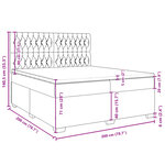 vidaXL Sommier à lattes de lit avec matelas Crème 200x200 cm Tissu