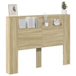 vidaXL Armoire tête de lit avec LED chêne sonoma 140x16 5x103 5 cm