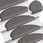 vidaXL Tapis d'escalier auto-adhésifs 15 Pièces Gris et beige 65x21x4 cm