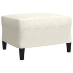 vidaXL Ensemble de canapés 3 Pièces avec coussins Crème Velours
