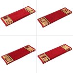vidaXL Tapis d'escalier autoadhésifs 10 Pièces 65x21x4 cm Rouge