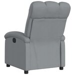 vidaXL Fauteuil inclinable électrique Gris clair Tissu